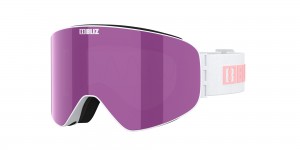 Bliz Flow Ski Goggles Hvite Brune Rosa | WDML76859