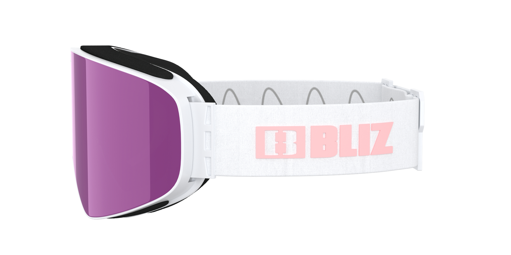 Bliz Flow Ski Goggles Hvite Brune Rosa | WDML76859