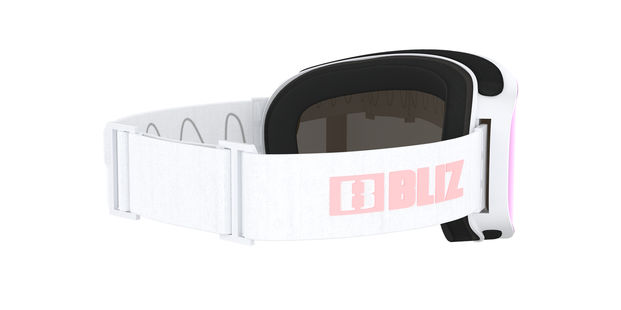 Bliz Flow Ski Goggles Hvite Brune Rosa | WDML76859