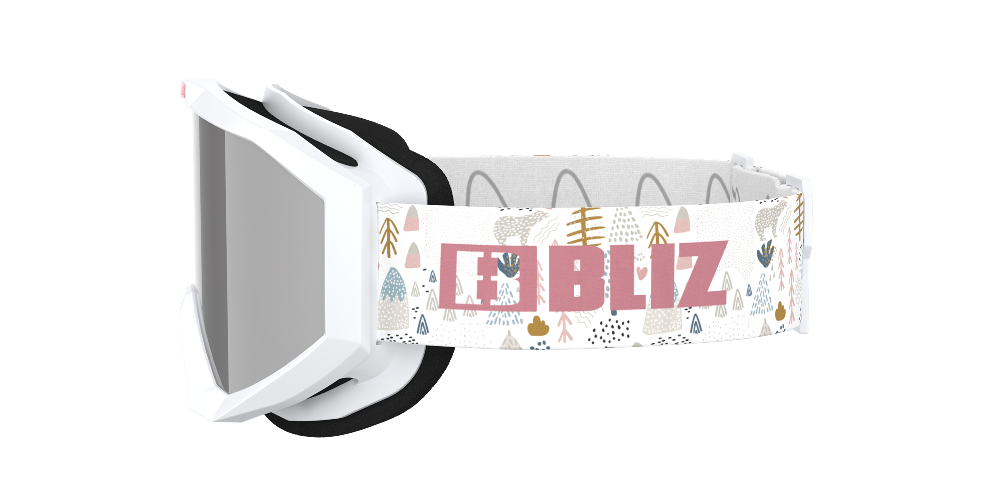 Bliz Liner Jr Ski Goggles Hvite Rosa | UFGH07453