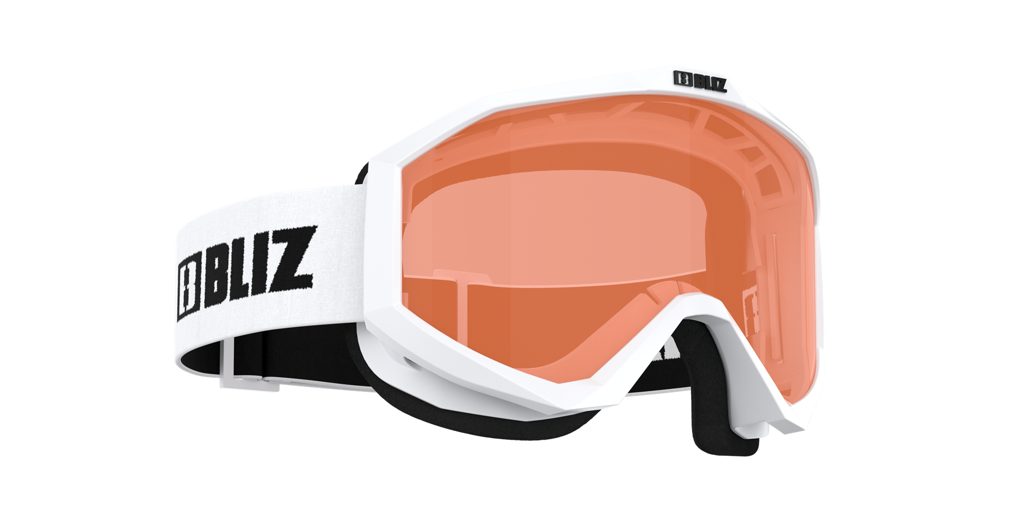 Bliz Liner Jr Ski Goggles Hvite Svarte Oransje | KFIC07963