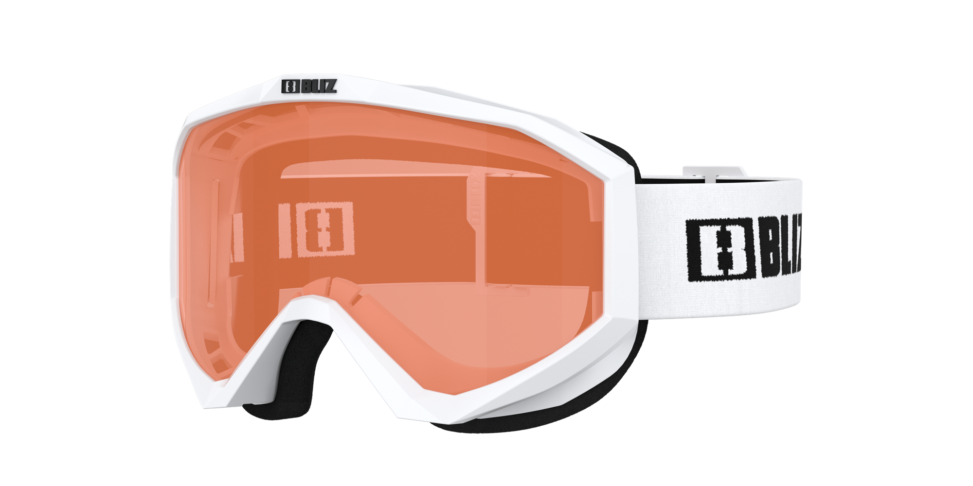 Bliz Liner Jr Ski Goggles Hvite Svarte Oransje | KFIC07963