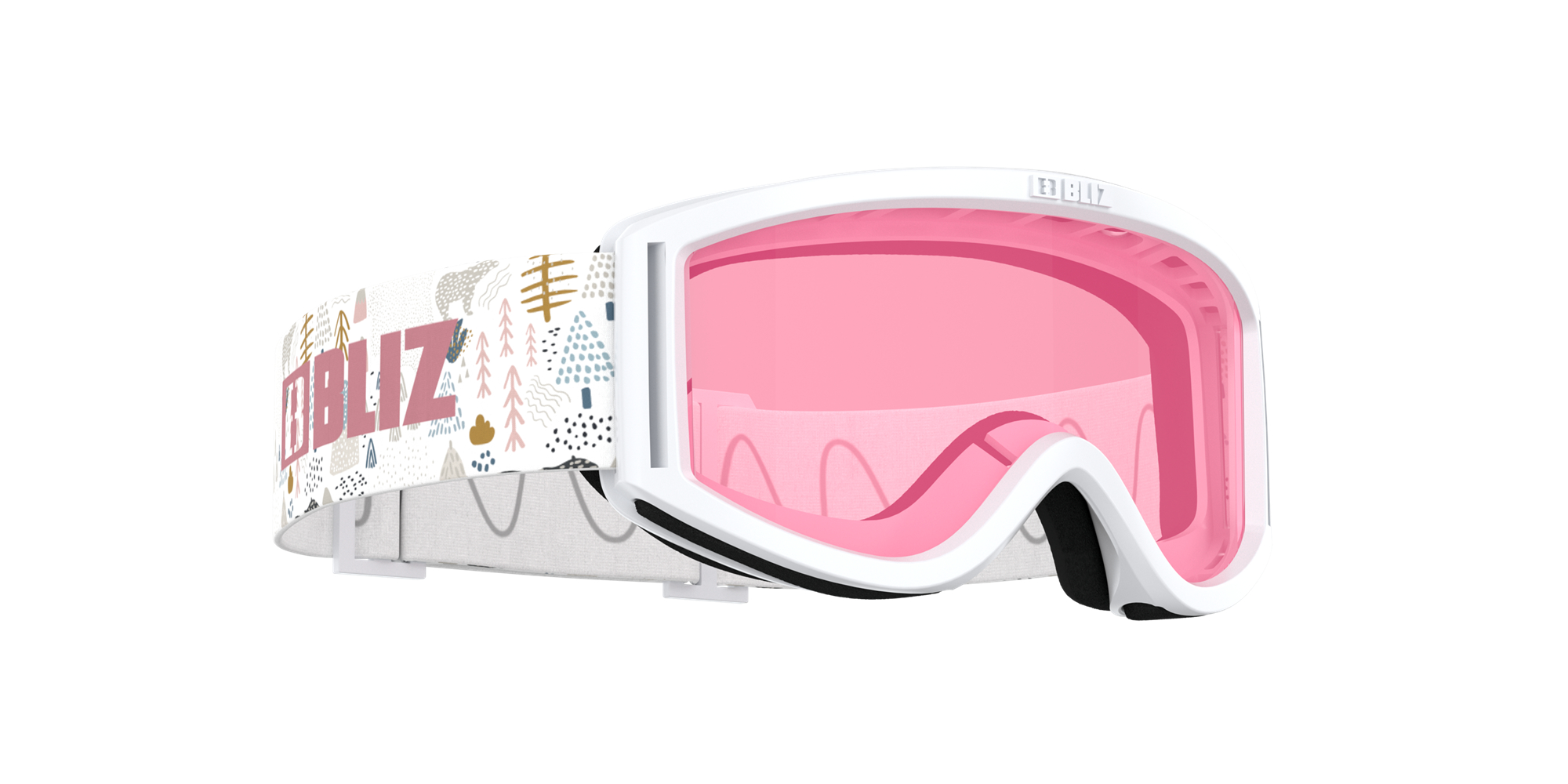 Bliz Pixie Ski Goggles Hvite Rosa | RAJY86921