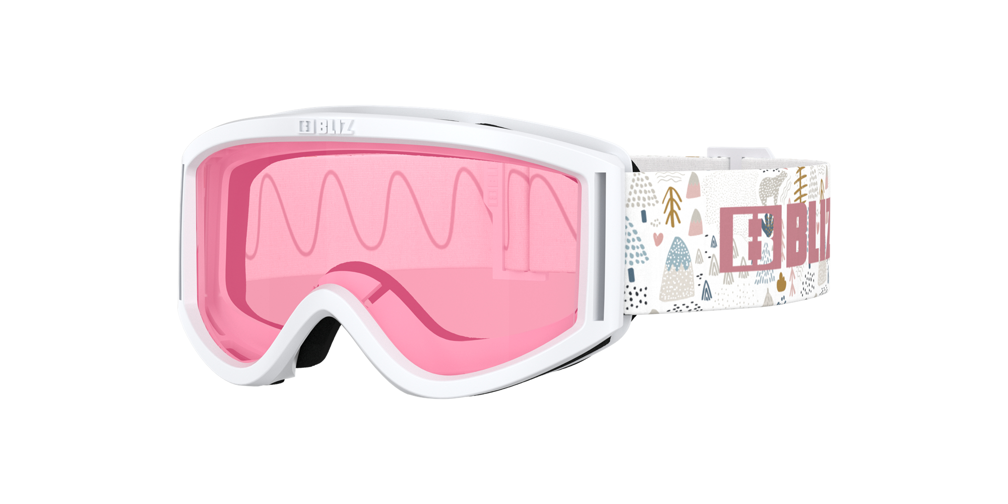 Bliz Pixie Ski Goggles Hvite Rosa | RAJY86921