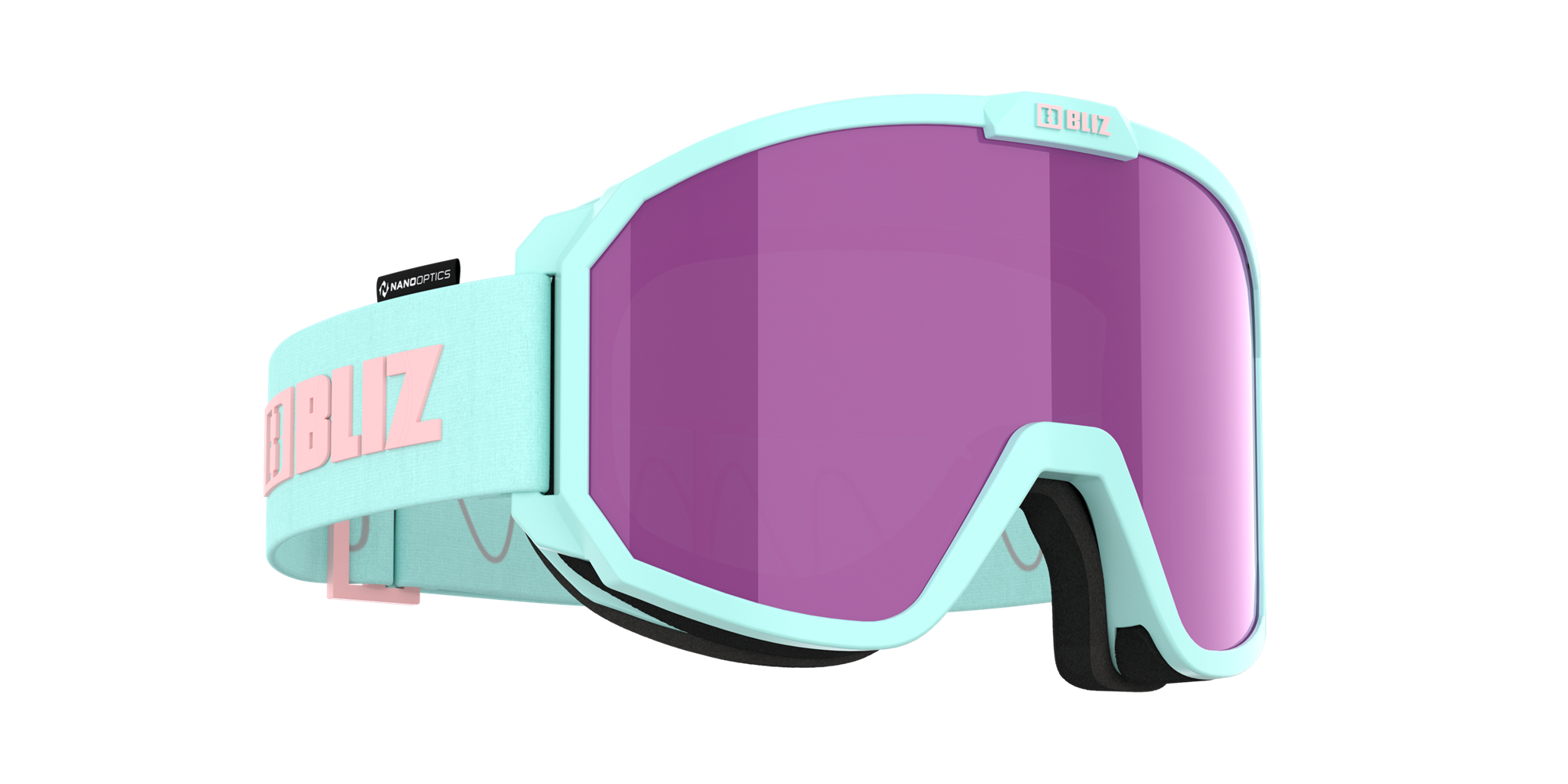 Bliz Rave Jr Ski Goggles Mint Rosa Brune Rosa | SAGW75823